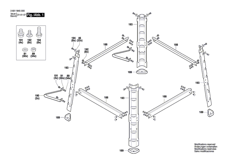 New Genuine Bosch 160343009D Screw