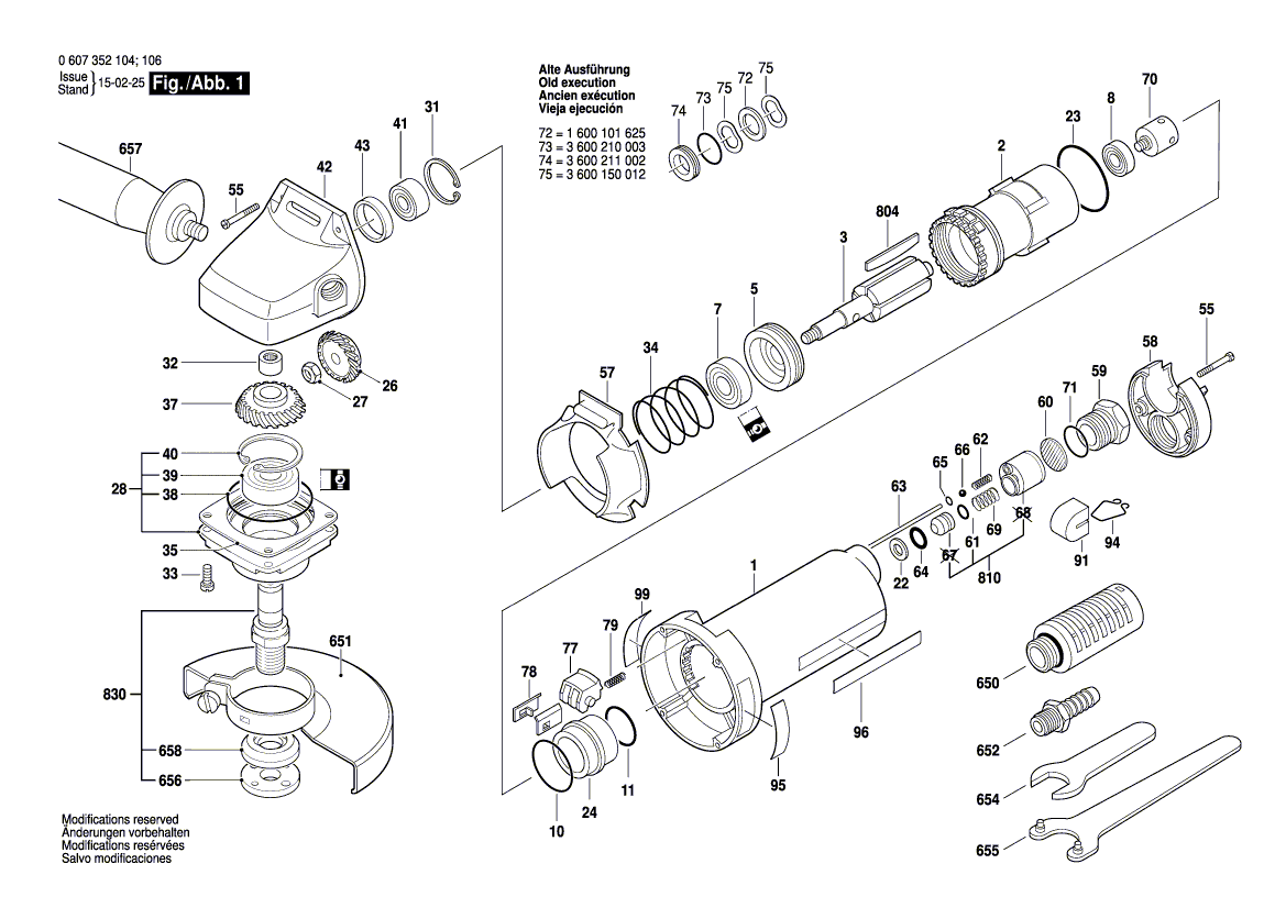 New Genuine Bosch 1603523101 Grinding Spindle