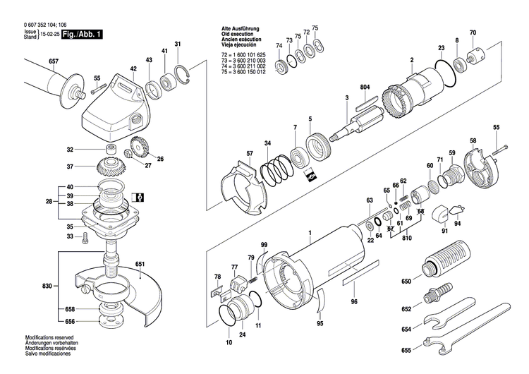 New Genuine Bosch 1603523101 Grinding Spindle