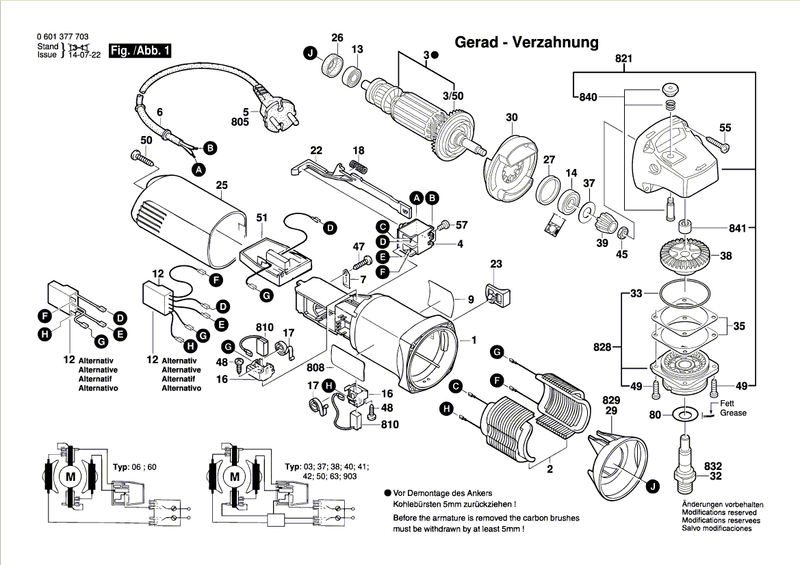 New Genuine Bosch 1604220329 Field