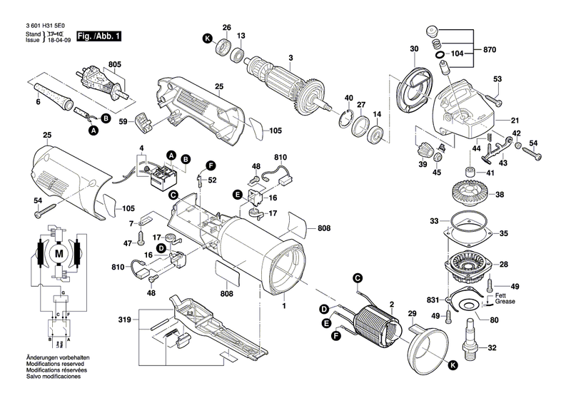 New Genuine Bosch 1604220401 Field