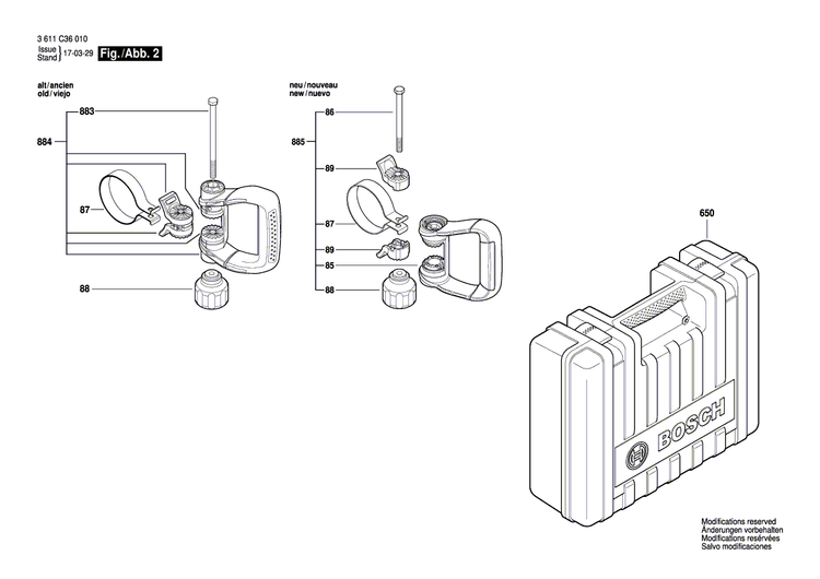 New Genuine Bosch 160422052G Field