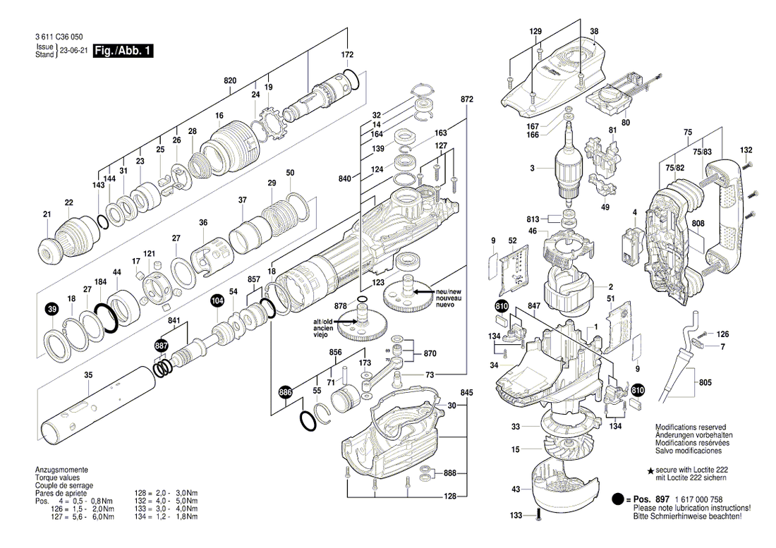 New Genuine Bosch 160422052H Field