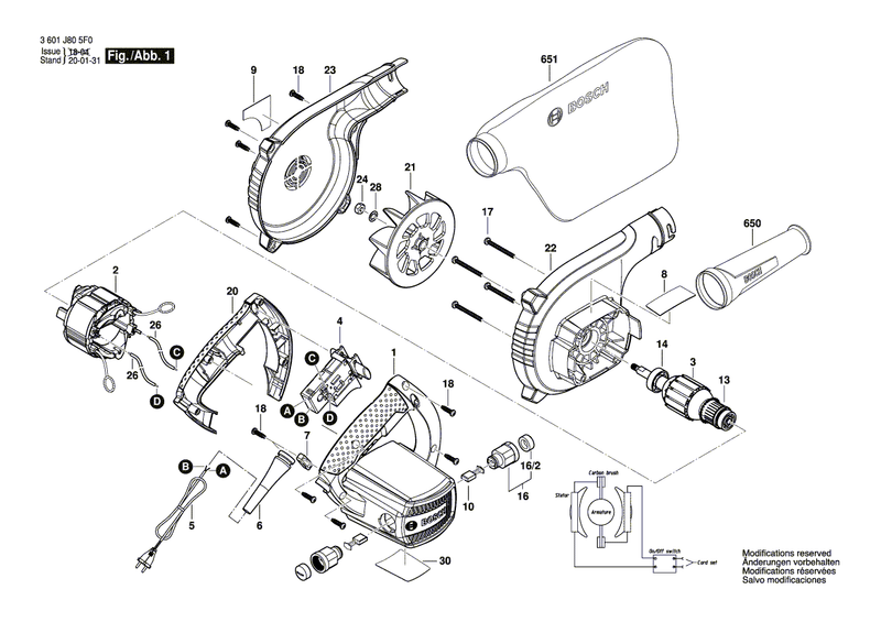 New Genuine Bosch 160422056J Field