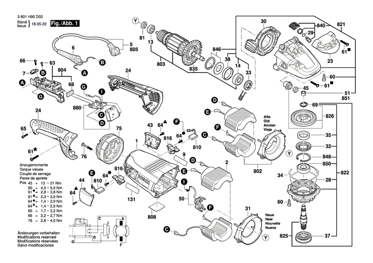 New Genuine Bosch 160422057F Field