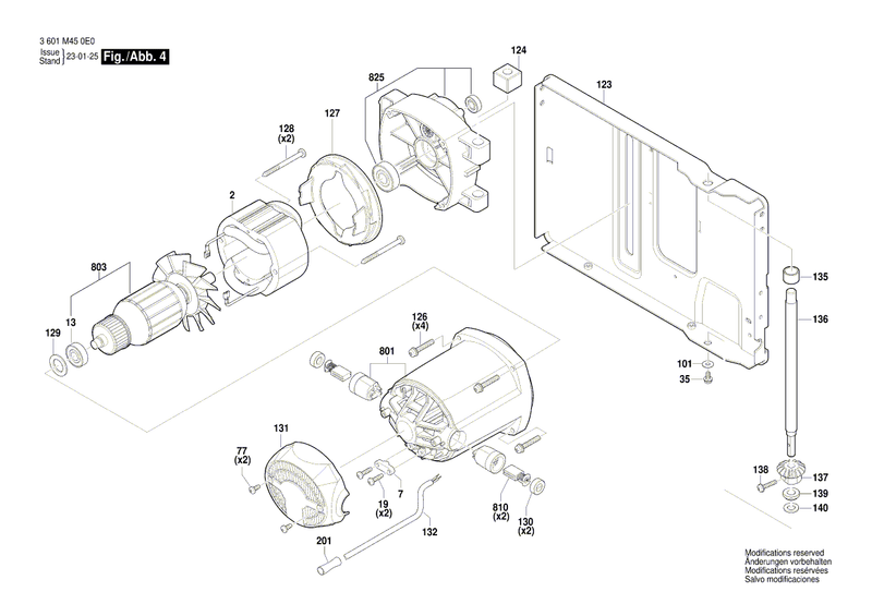 New Genuine Bosch 160422058W Field