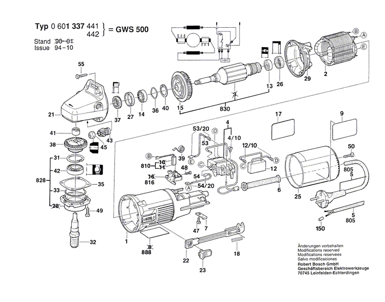 New Genuine Bosch 1604448006 Connecting Cable