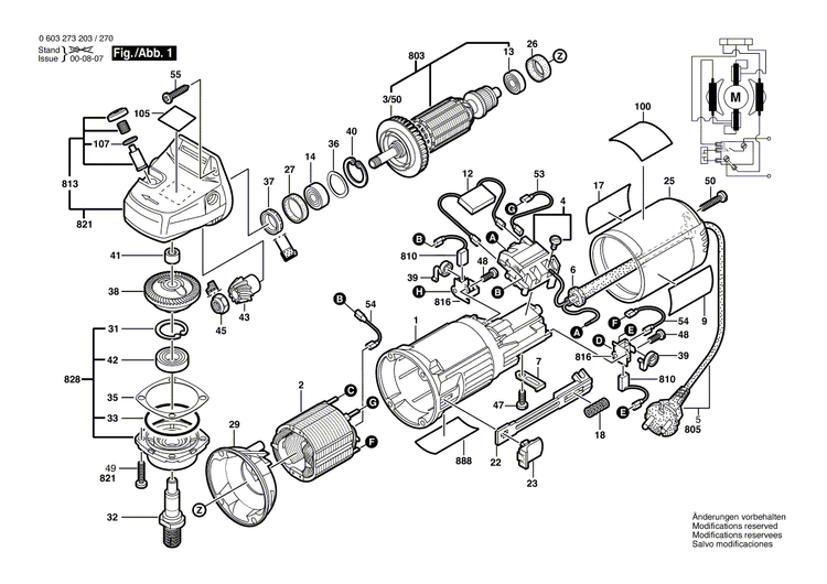 New Genuine Bosch 1604460034 Power supply cord