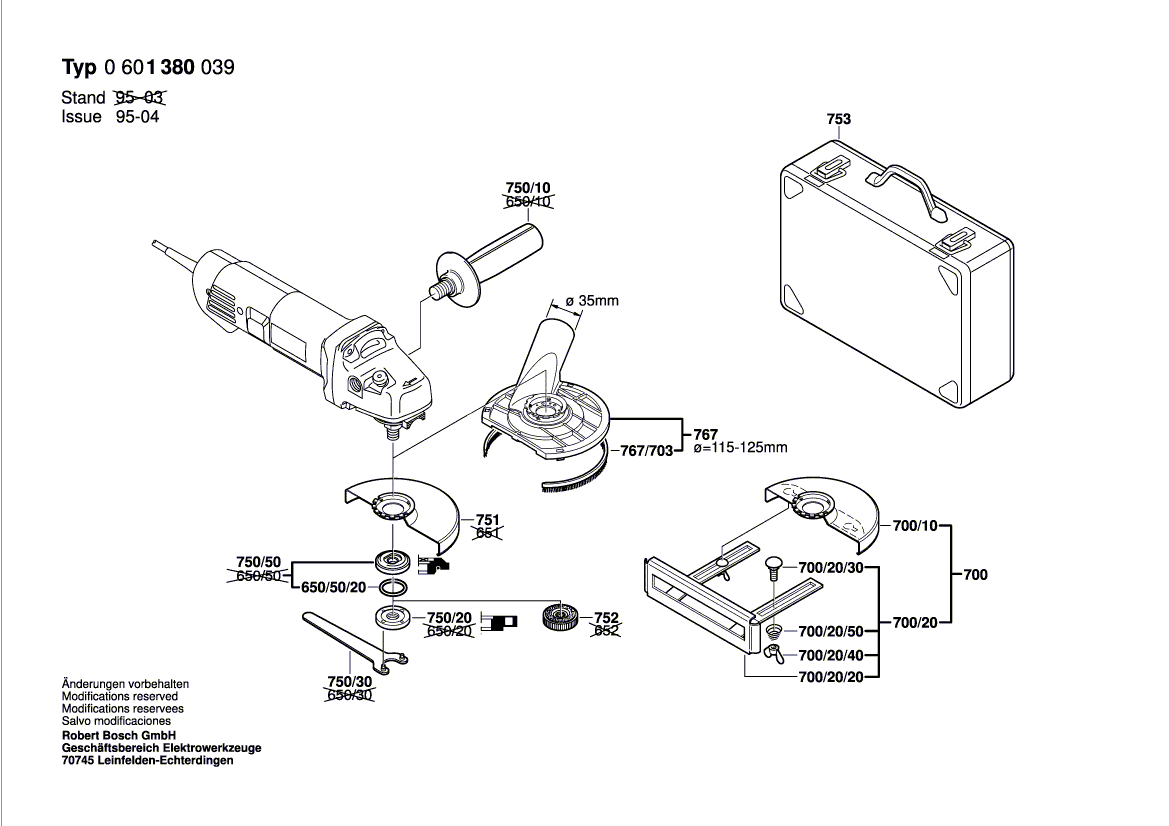 New Genuine Bosch 1604460133 Power supply cord