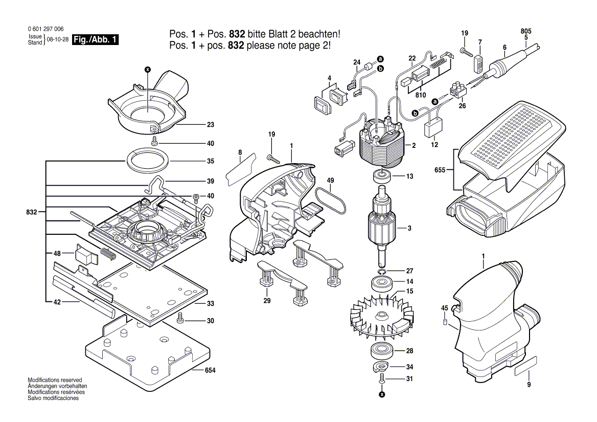 New Genuine Bosch 1604460186 Power supply cord