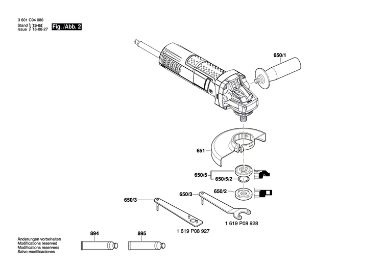 New Genuine Bosch 1604460263 Power supply cord