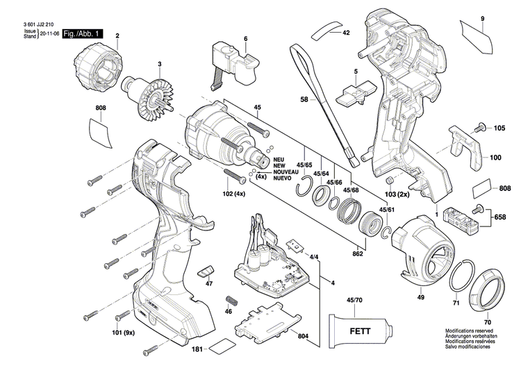New Genuine Bosch 1604601031 Retaining ring