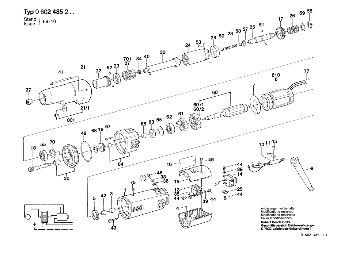 New Genuine Bosch 1604616017 Compression Spring