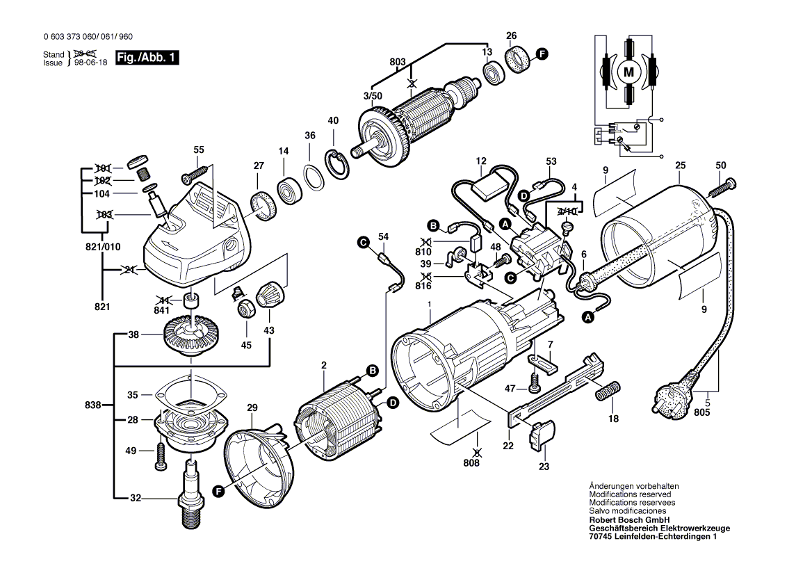 New Genuine Bosch 1605108189 Motor Housing