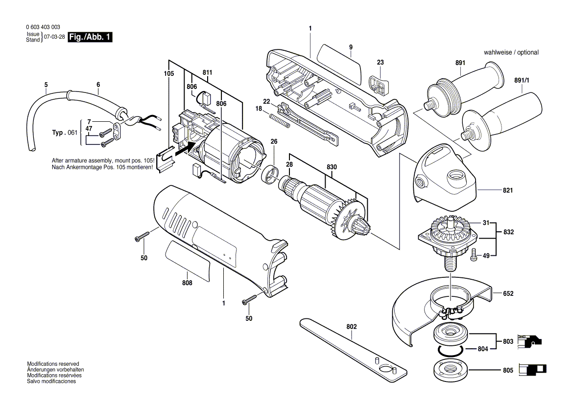 New Genuine Bosch 1605108203 Housing Section