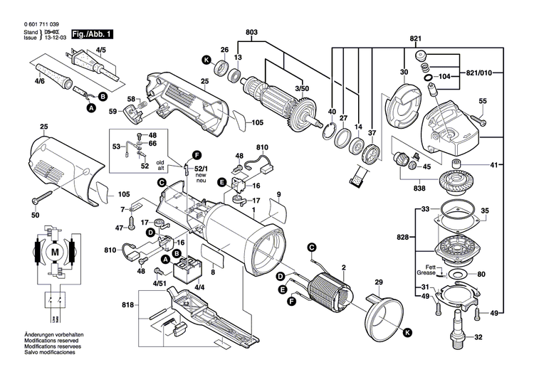 New Genuine Bosch 1605108221 Motor Housing
