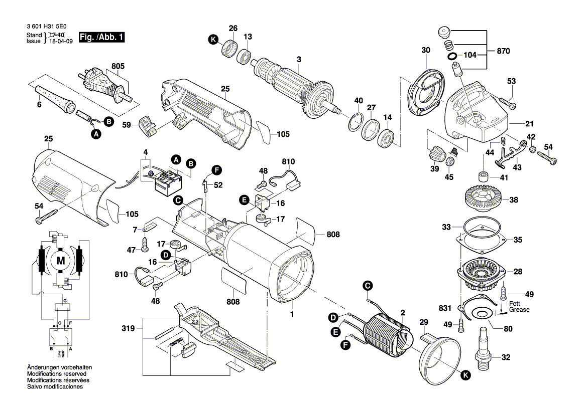 New Genuine Bosch 1605108222 Motor Housing