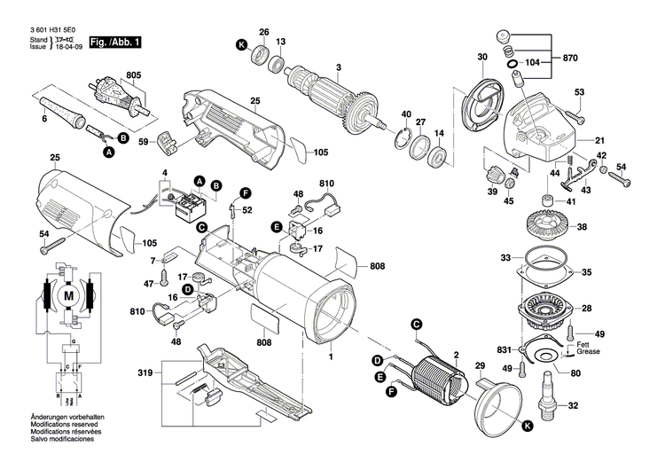 New Genuine Bosch 1605108222 Motor Housing