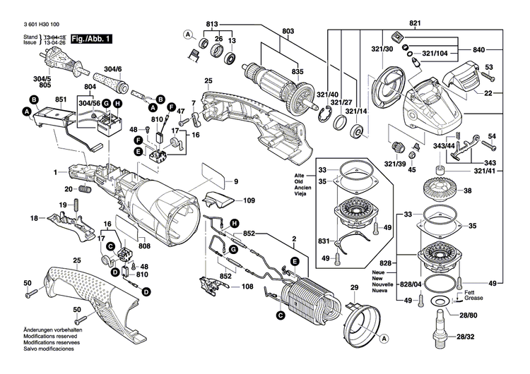 New Genuine Bosch 1605108256 Motor Housing