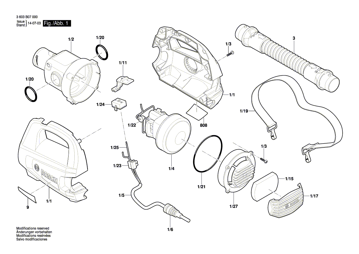 New Genuine Bosch 160510829Y Housing Section
