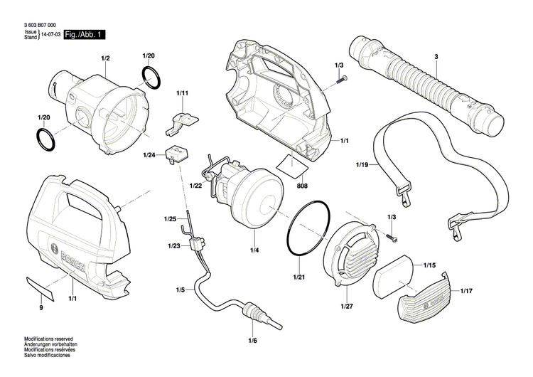 New Genuine Bosch 160510829Z Motor Housing