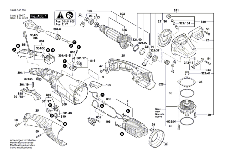 New Genuine Bosch 16051082F0 Motor Housing