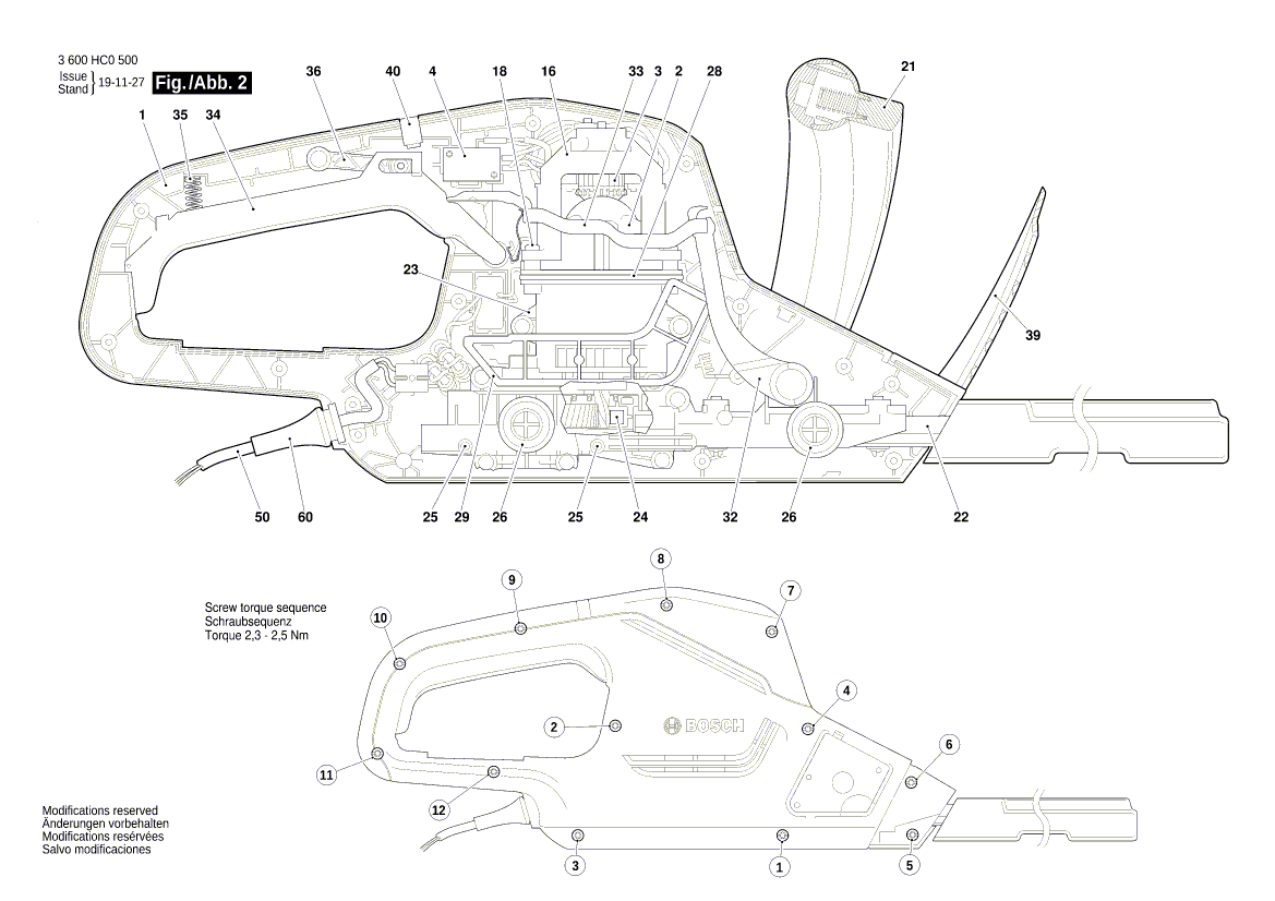New Genuine Bosch 160513219T Handle