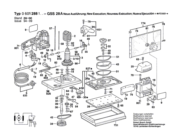 New Genuine Bosch 1605133036 Handle