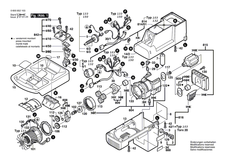 New Genuine Bosch 1605190052 Upper Housing