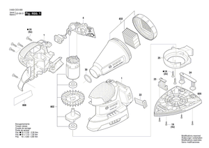 New Genuine Bosch 160541103D Dust container