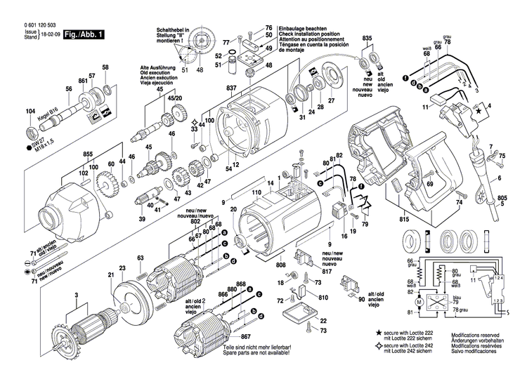 New Genuine Bosch 1605806368 Spindle Bearing