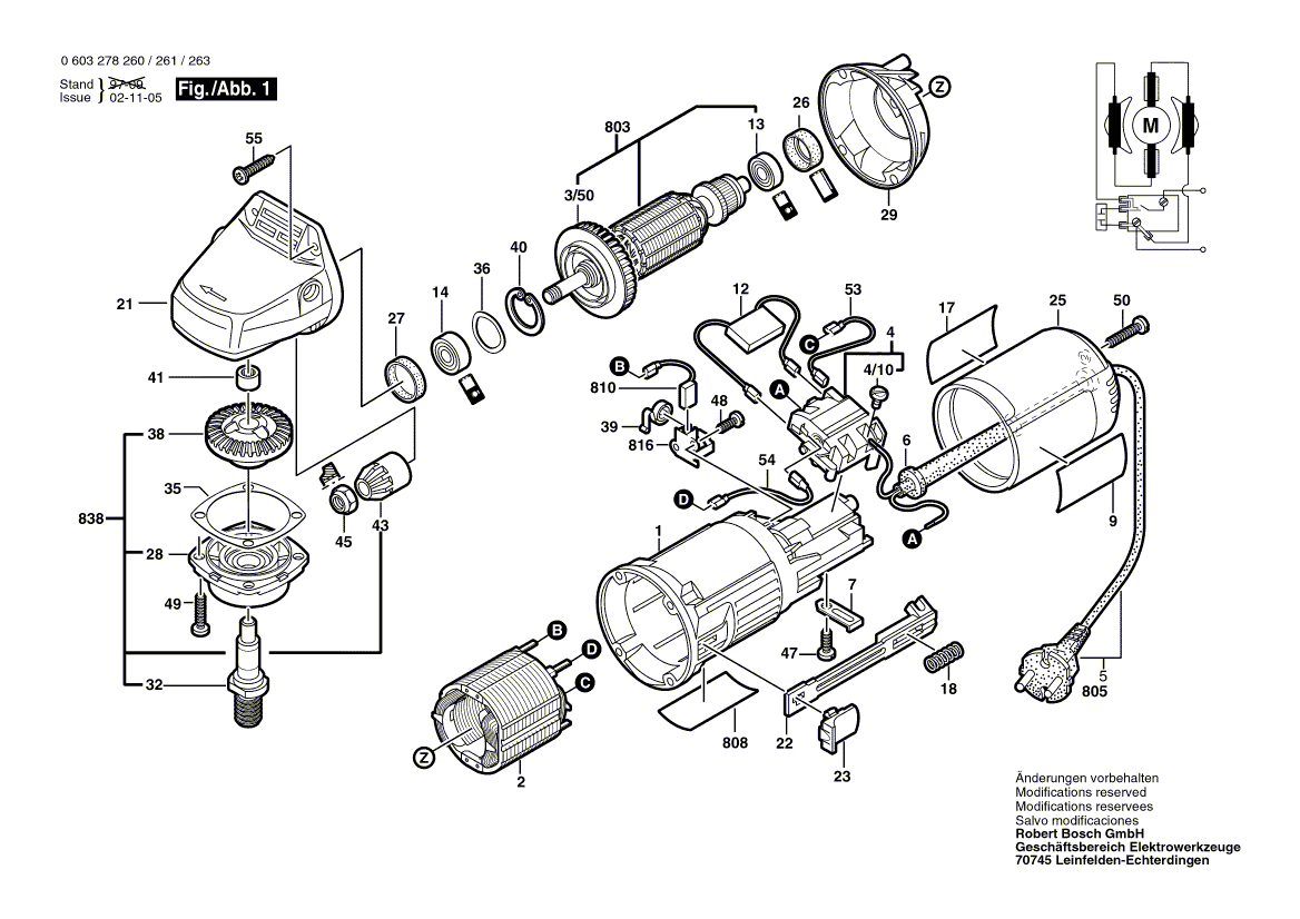 New Genuine Bosch 1605806429 Gear Housing