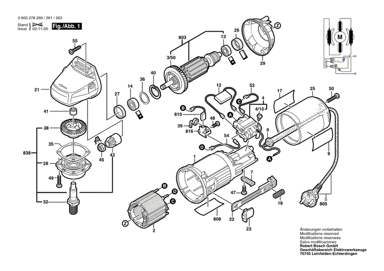 New Genuine Bosch 1605806429 Gear Housing