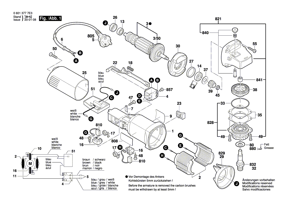 New Genuine Bosch 1605806471 Gear Housing