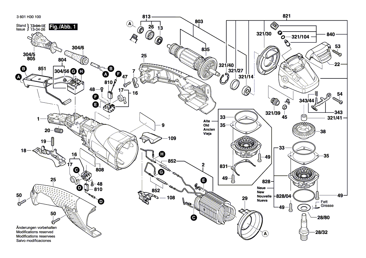 New Genuine Bosch 1605806524 Gear Housing
