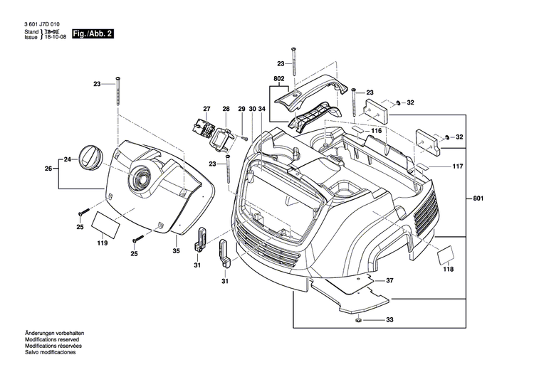 New Genuine Bosch 16058065WJ Housing