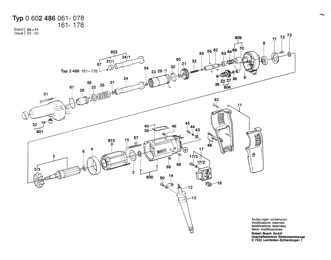 New Genuine Bosch 1605820196 Bearing Housing
