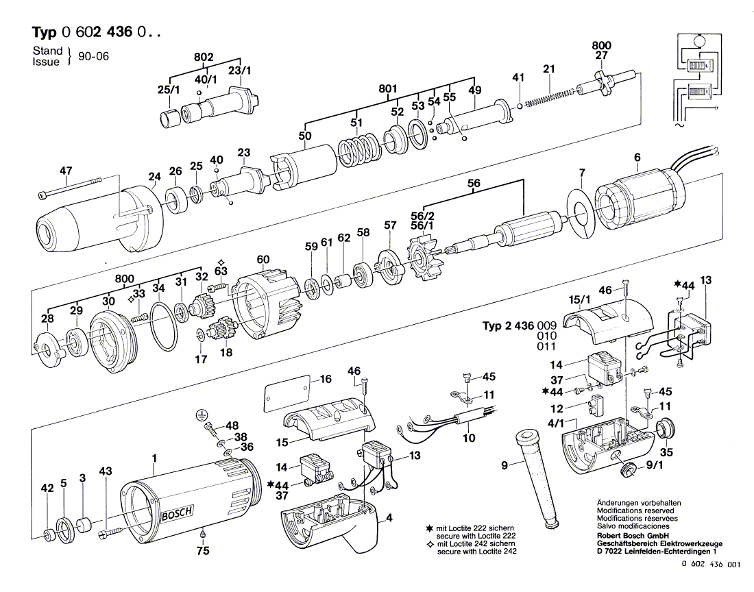 New Genuine Bosch 1606300000 Cylindrical Gear
