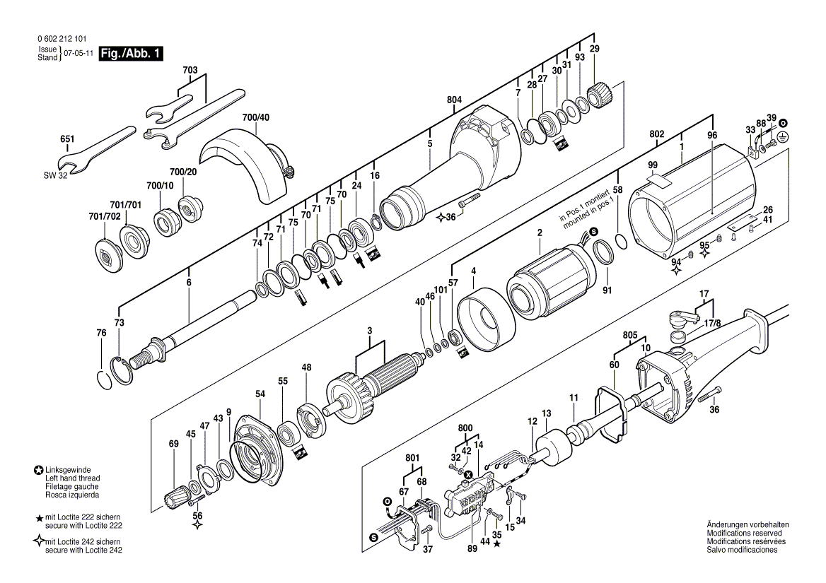 New Genuine Bosch 1606302001 Cylindrical Gear