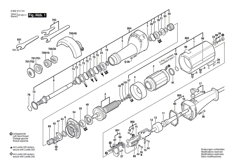New Genuine Bosch 1606302001 Cylindrical Gear