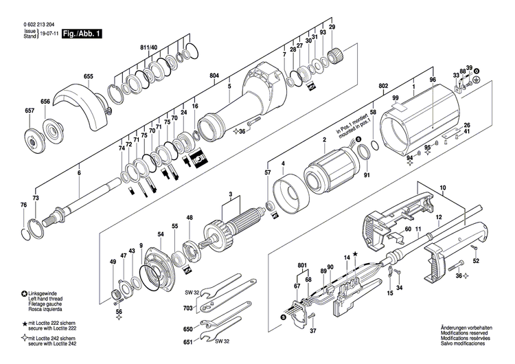 New Genuine Bosch 1606320028 Cylindrical Gear