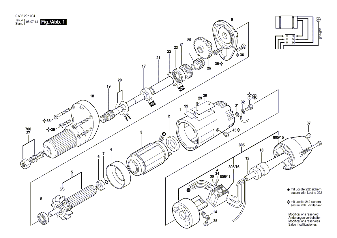 New Genuine Bosch 1606329016 Cylindrical Gear
