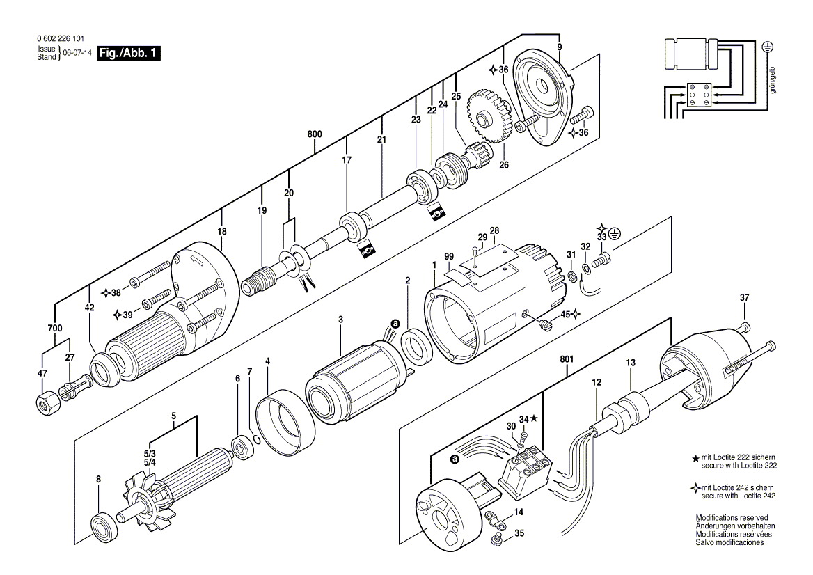 New Genuine Bosch 1606329019 Cylindrical Gear
