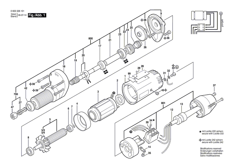 New Genuine Bosch 1606329019 Cylindrical Gear