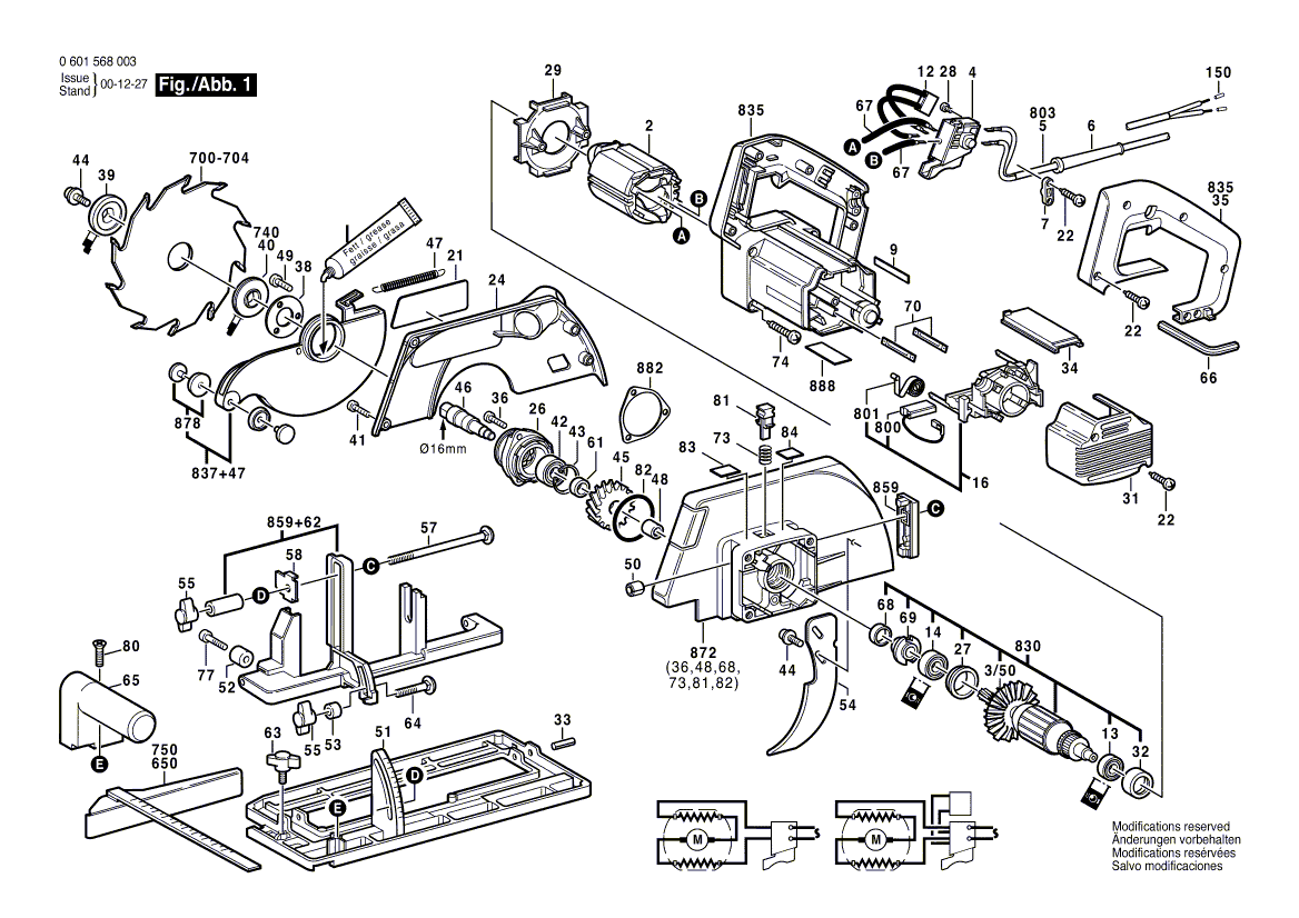 New Genuine Bosch 1607000205 Parts Set