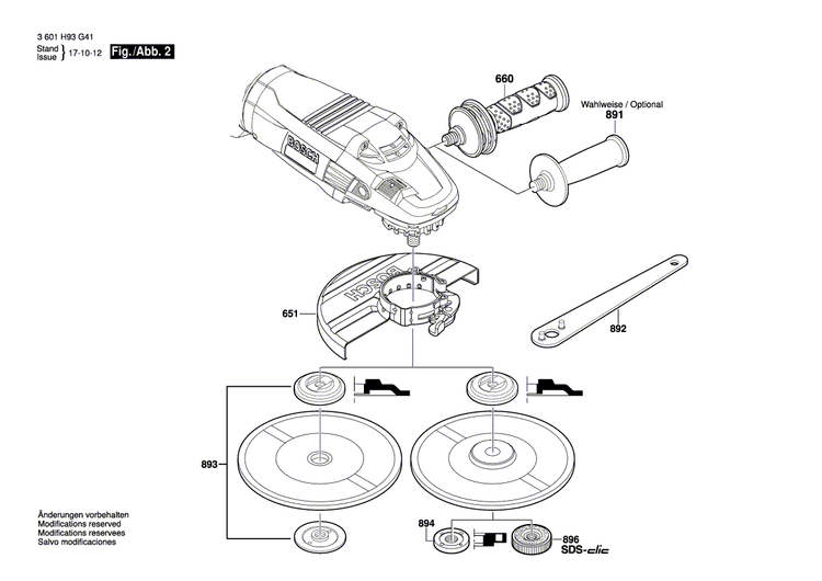 New Genuine Bosch 1607000328 Tensioner Parts Set