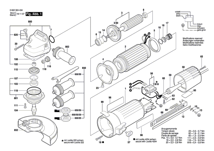 New Genuine Bosch 1607000349 Parts Set