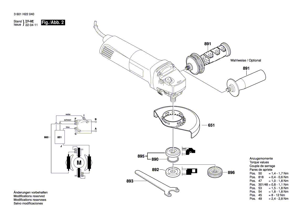 New Genuine Bosch 1607000396 Field