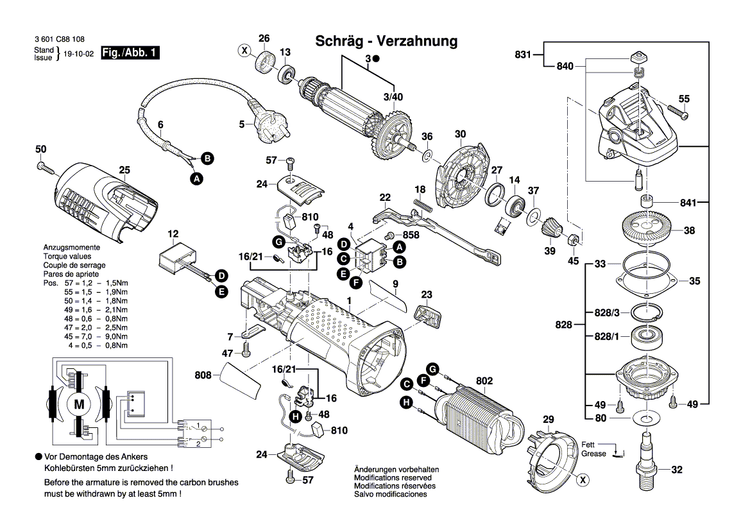New Genuine Bosch 1607000489 Carbon-Brush Set