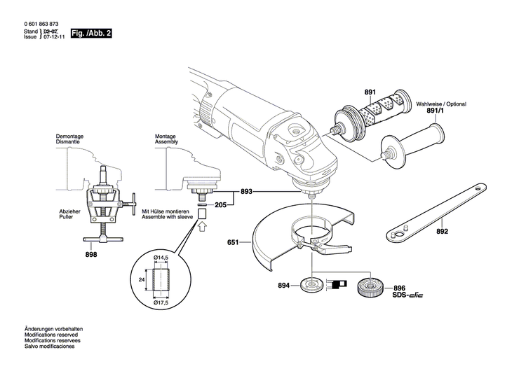 New Genuine Bosch 1607000733 Bearing Flange
